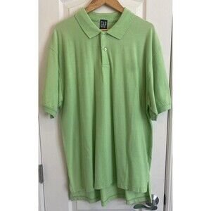 GAP Soft Polo Shirt Men’s Vintage Casual Short Sleeve Classic Sz XL LIME GREEN